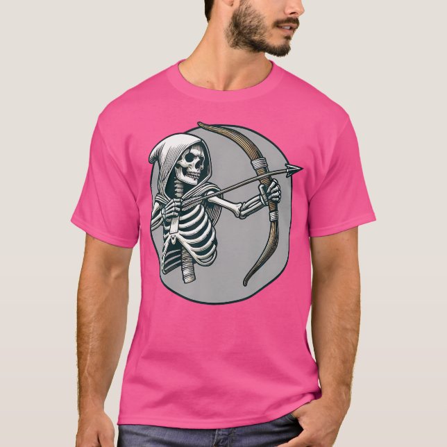 T-shirt Skeleton Archer Imaginaire Et Archer Grim Reaper (Devant)