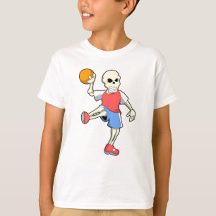T-shirt Skeleton at Handball player avec Handball