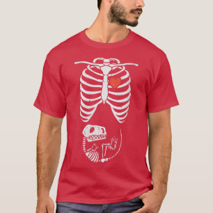 T-shirt Skeleton Baby Dino T-Rex Grossesse d'Halloween Ann