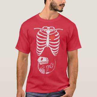 T-shirt Skeleton Baby Dino T-Rex Grossesse d'Halloween Ann
