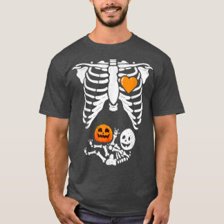 T-shirt Skeleton Baby Pregnant Xray Rib Cage pour Fall Hal