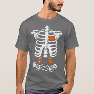 T-shirt Skeleton Baby Pregnant Xray Rib Cage pour Fall Hal