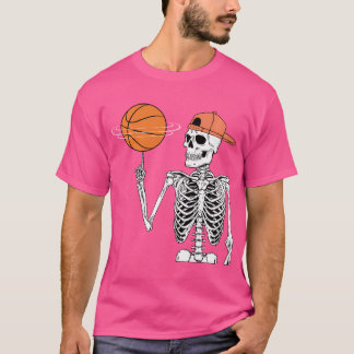 T-shirt Skeleton basketball Halloween Costume Hommes