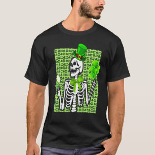 T-shirt Skeleton Boire Bière verte St Patrick S Day Iris