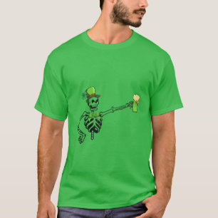 T-shirt Skeleton Boire Bière verte St. Patricks Day Iris