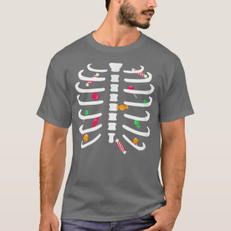 T-shirt Skeleton Candy mignonne Adulte Enfants