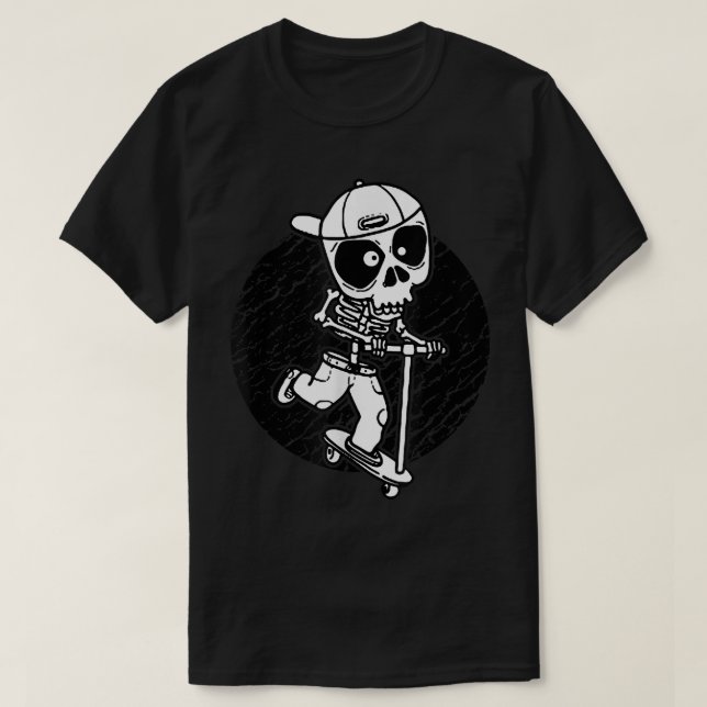 T-shirt Skeleton cascadeur scooter cascadeur scooter  (Design devant)
