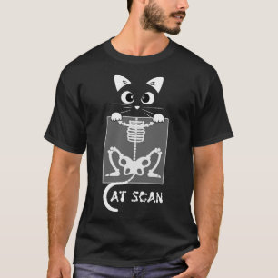 T-shirt Skeleton Cat Scan Ct Scaning Funny X Ray Pun mème