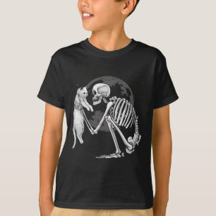T-shirt Skeleton Chat Crâne Kitty mignonne Fantôme Hallowe