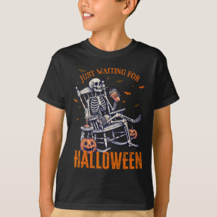 T-shirt Skeleton Christmas Design En Attente D'Hallowe