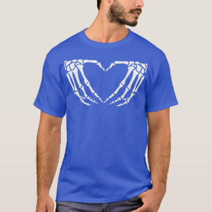 T-shirt SKELETON COEUR À LA MAIN SIGNIFICATIF Os Costume F