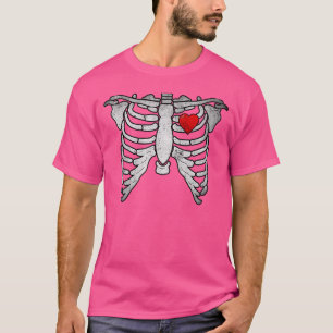 T-shirt Skeleton Coeur Cage de côtes X Ray Adulte Enfants