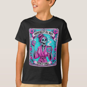 T-shirt Skeleton Coffee Tarot Card Mental Mll Mais Totale