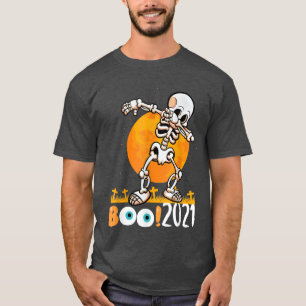 T-shirt Skeleton dabbing boo 2021 Halloween