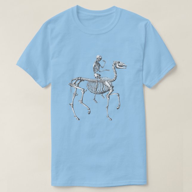 T-shirt Skeleton de cheval et de cavalier (Design devant)