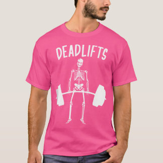T-shirt Skeleton Deadlifts Workout - Drôle poids Halloween