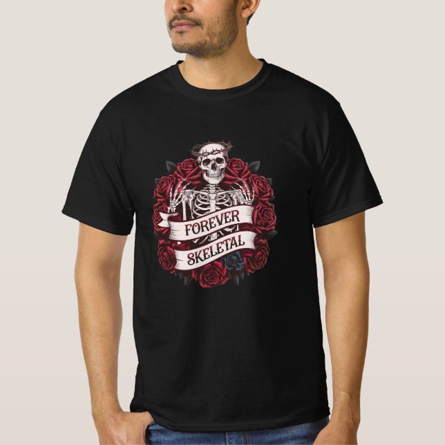 T-shirt Skeleton design original et rétro pour fans (Devant)