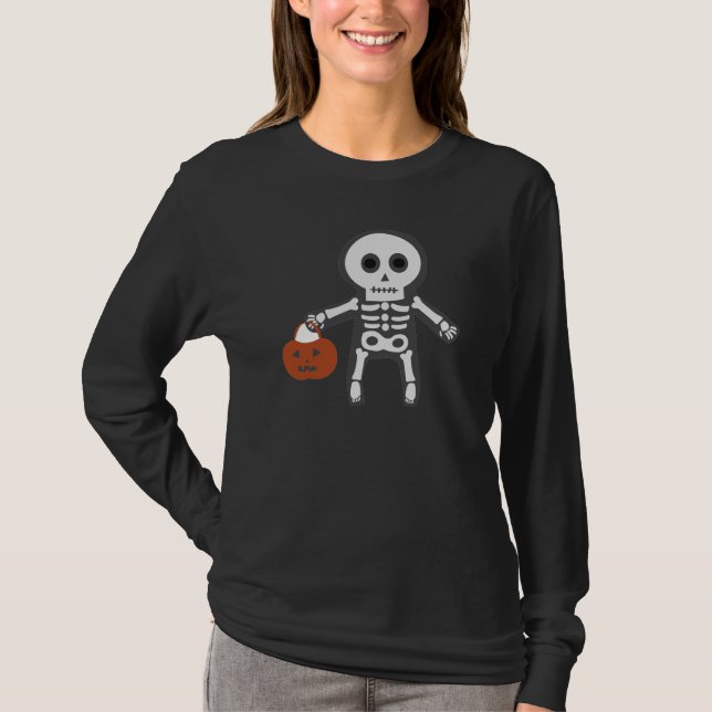 T-shirt Skeleton d'Halloween (Devant)