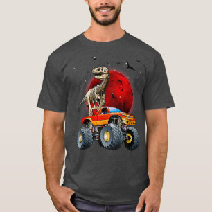 T-shirt Skeleton Dinosaur équitation Monster Camion Hallow