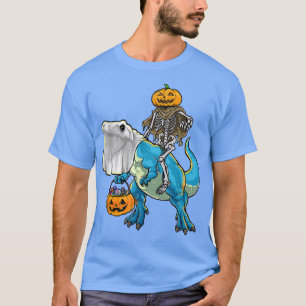 T-shirt Skeleton Dinosaur T rex Garçons Halloween maman dr