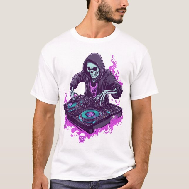 T-shirt  Skeleton DJ (Devant)