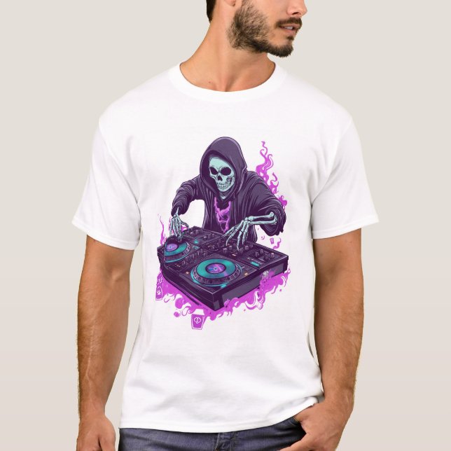 T-shirt  Skeleton DJ (Devant)