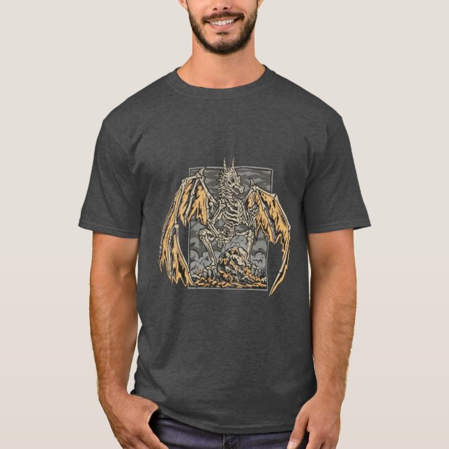 T-shirt Skeleton Dragon  (Devant)