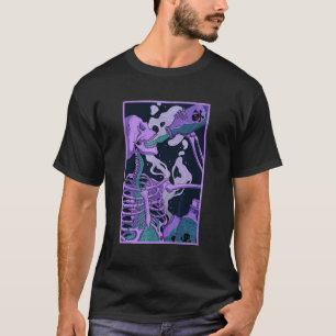 T-shirt Skeleton Drinking Poison Pastel Goth Occult Art