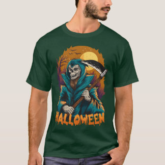 T-shirt Skeleton Éffrayant ami Halloween