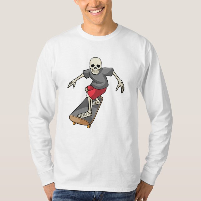 T-shirt Skeleton en skateboard (Devant)