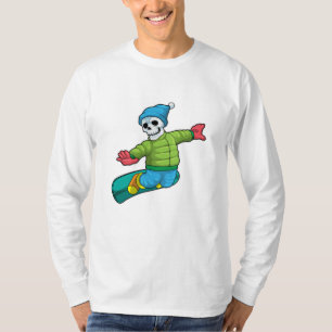 T-shirt Skeleton en Snowboard avec Snowboard