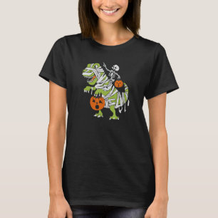T-shirt Skeleton équitation Dinosaur Citation Citrouille H