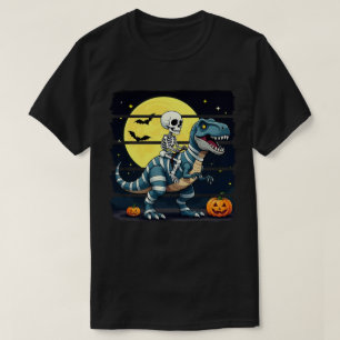 T-shirt Skeleton équitation maman Dinosaur drôle Halloween