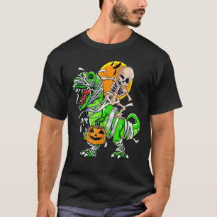 T-shirt Skeleton équitation maman Dinosaur rex Halloween P