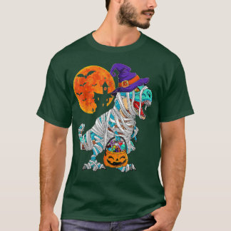 T-shirt Skeleton équitation maman Dinosaur T Rex Citrouill