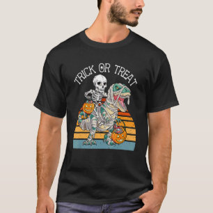 T-shirt Skeleton équitation Rex Trick ou Treat Kids Love D