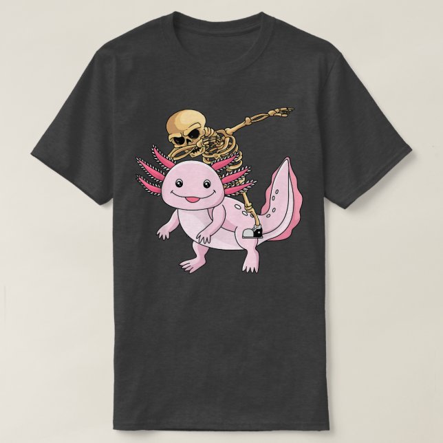 T-shirt Skeleton équitation Skeleton Lazy Halloween Costum (Design devant)
