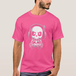 T-shirt Skeleton Gamer Drôle Je ne peux pas vous entendre