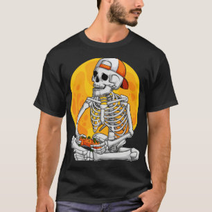 T-shirt Skeleton Gamer Jeu Vidéo Garçons Jeu Halloween Co