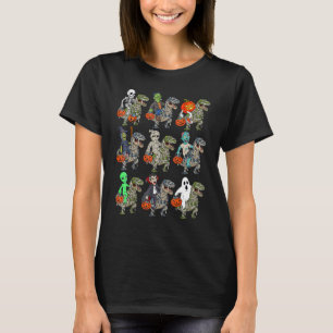 T-shirt Skeleton Ghost Zombie sorcière équitation maman Di