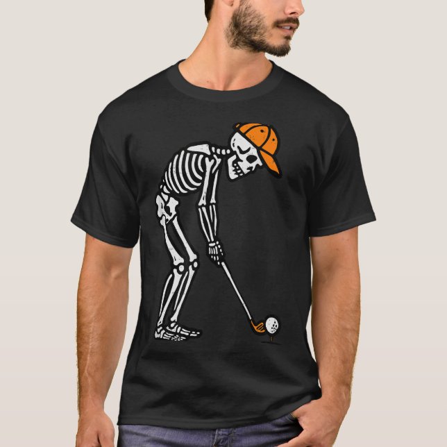 T-shirt Skeleton Golf Halloween Golfer Costume Dad Mens Bo (Devant)