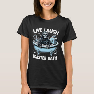 T-shirt Skeleton Halloween Live Lauder Toaster Bath Design