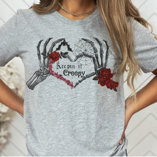 T-shirt Skeleton Hands Goth Valentine, le garder Déplaisan