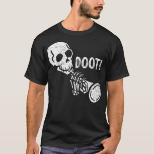 T-shirt Skeleton Jouer Trumpet Player Musique Funny Musici