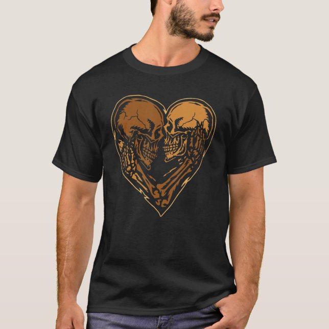 T-shirt Skeleton Kissing Black History Month Cool BLM Mela (Devant)
