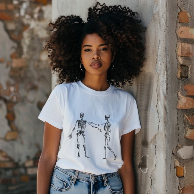 T-shirt Skeleton Love Funny Vintage Anatomy Illustration (Créateur téléchargé)