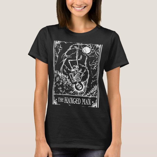 T-shirt Skeleton Man Tarot Card Occult Tarot Reader Re (Devant)