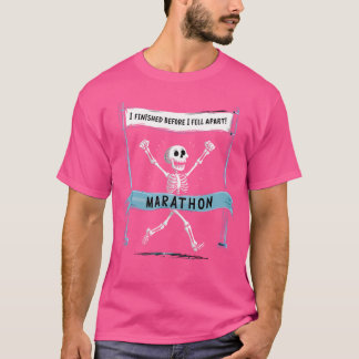 T-shirt Skeleton Marathon Finisseur Humour Victory Runner