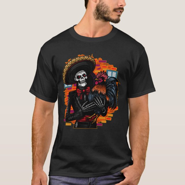 T-shirt Skeleton Mariachi (Devant)