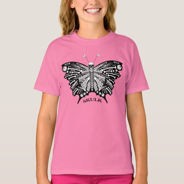 T-shirt SKELETON - Papillon à écaille (Devant)
